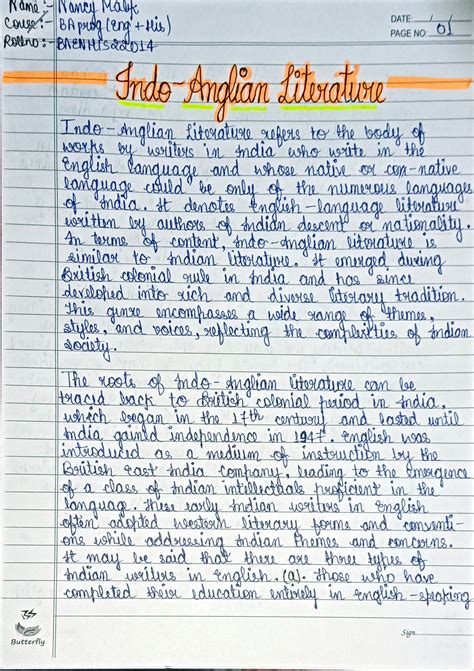 English presentation - Indian Writing In English - Studocu