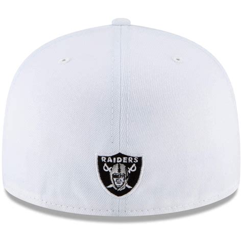 Buy Men's New Era White Las Vegas Raiders Logo Omaha 59FIFTY Fitted Hat ...