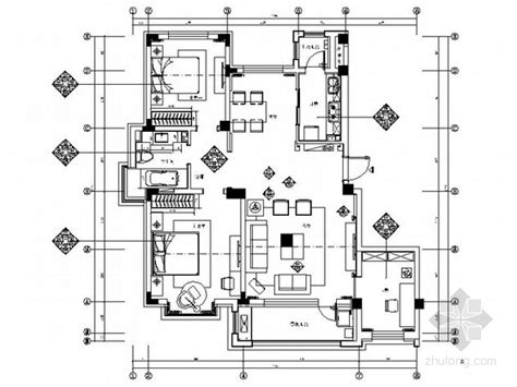 [辽宁]现代都市风格精装修样板房设计施工图（含效果）-住宅装修-筑龙室内设计论坛