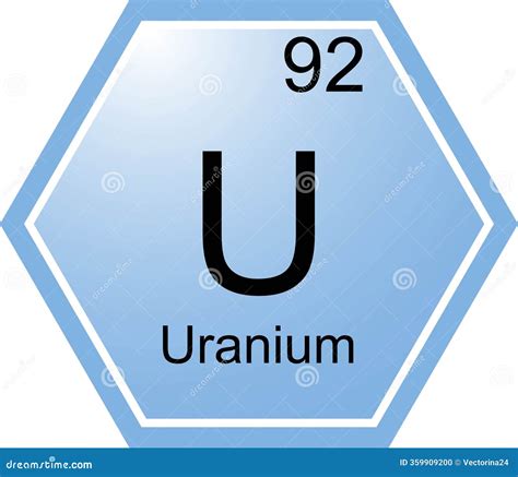 The Symbol of the Chemical Element U is Uranium. Stock Illustration - Illustration of design ...