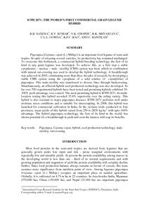 ICPH 2671 -The World’S First Commercial Grain Legume Hybrid - OAR@ICRISAT