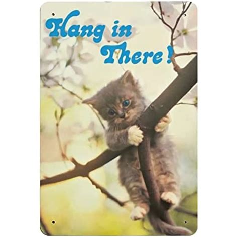 Cat-Hang-in-There-Cat-Retro-Metal-Sign-Poster-Retro-Metal-Logo-Poster ...