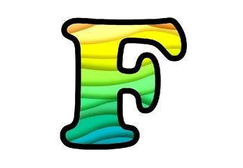 Colorful Waves Bulletin Board Letters, Numbers, Symbols, Spring ...