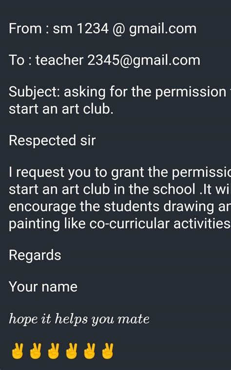 Write email to your headteacher forstart an art club - Brainly.in