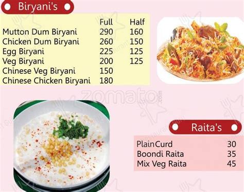Menu at The Mughal Mezbaan, Jaipur, 66 Ajmera Garden Kings Road