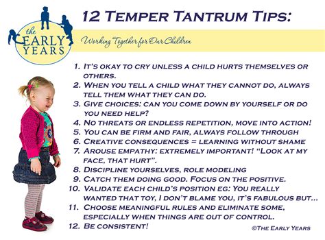 12 Temper Tantrum Tips - The Early Years