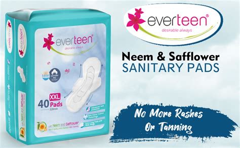 Buy everteen XXL Dry Neem-Safflower Sanitary Pads for Women, Rash Free ...