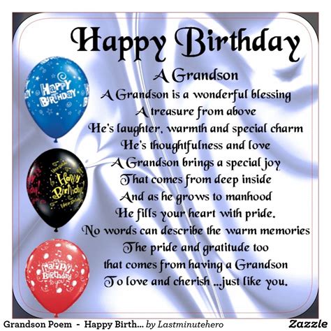 Grandson Birthday Quotes, Grandson Quotes, Son Poems, Happy Birthday ...