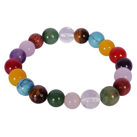 Buy Rabela ® Original 7 Chakara beads bracelet Red/Yellow/Green/Blue ...