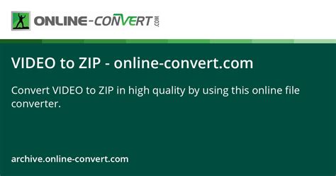 Image result for How to Convert Video to Zip File