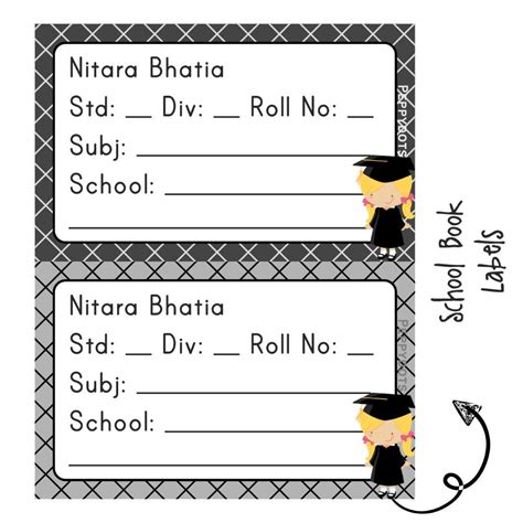 Buy School Book Labels - Graduation Girl - Pack of 36 labels - PREPAID ...