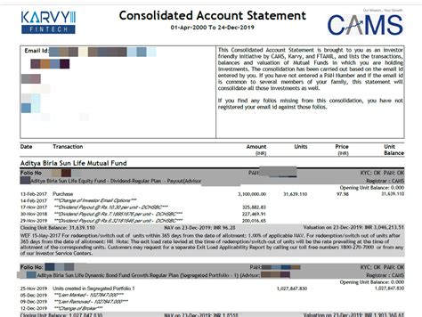 Request & import your Mutual Fund CAS from CAMSOnline | MProfit