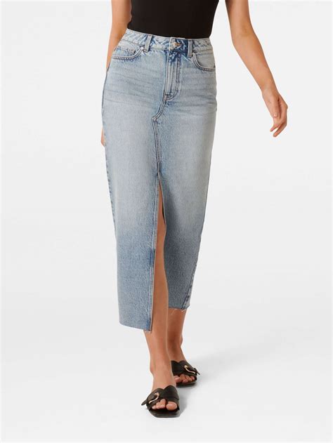 Buy Mid Wash Tori Midaxi Skirt Online