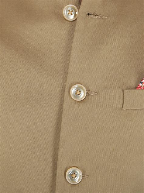 Beige Solid Formal Nehru Jacket | Amogue