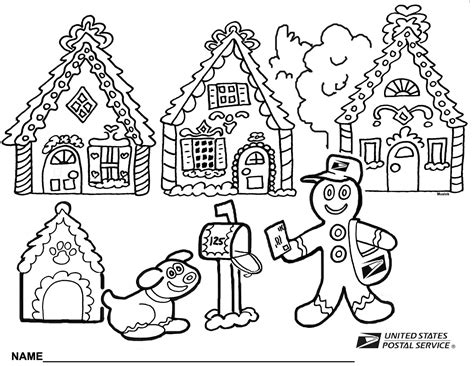 Printable Gingerbread House Coloring Pages - Printable Word Searches