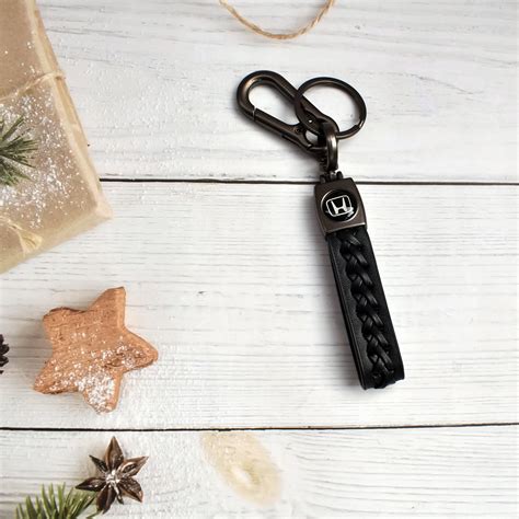 Honda Leather Keychain