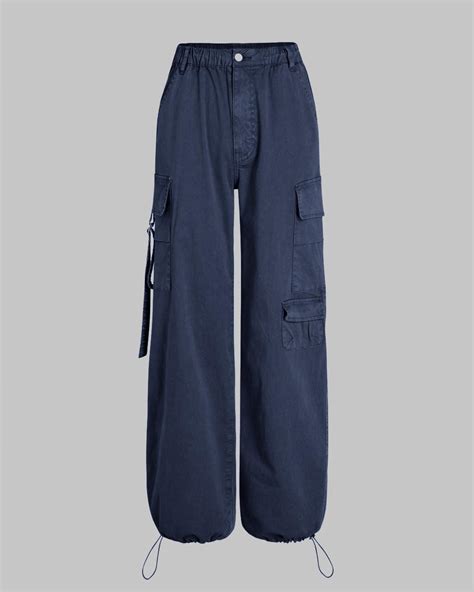 Utility Straight Leg Cargo Pants In Dark Blue – Littlebox India