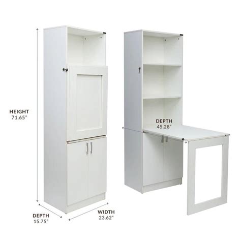 Deneb Medium Floor Standing Table with Shelves – InvisibleBed.com