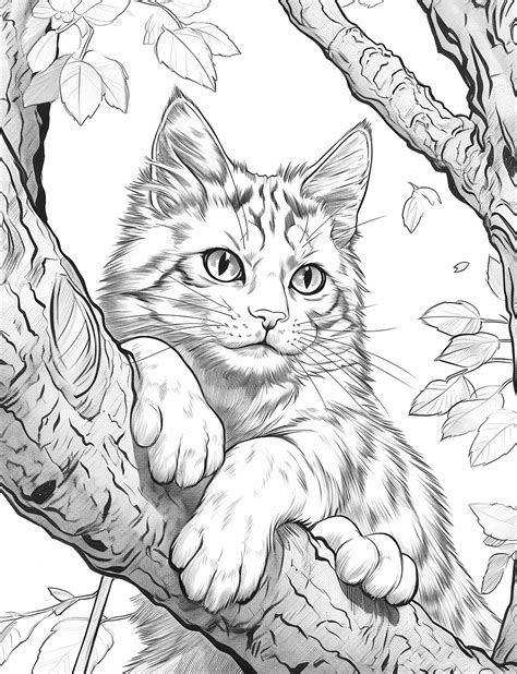 Realistic Cat Coloring Pages Printable [2025]