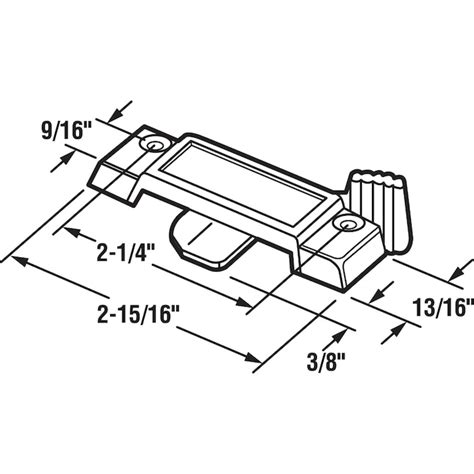 Prime-Line 2-1/4-in 2-5/16-in White Die-cast Sliding Window Sash Lock ...