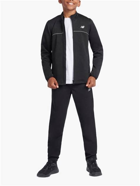 New Balance Kids' Tricot Zip Up Funnel Neck Jacket, Caviar