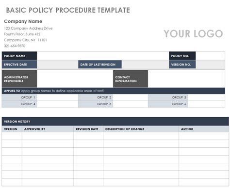 Image result for Basic Policy and Procedure Template