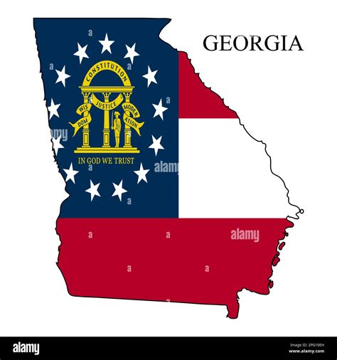 Georgia map vector illustration. Global economy. State in America. North America. United States ...
