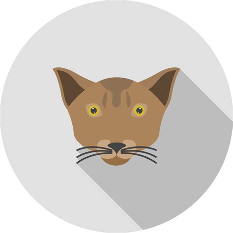 Cat Face Flat Long Shadow Icon 11267038 Vector Art at Vecteezy
