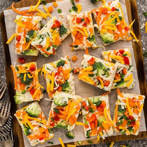 Pillsbury Veggie Pizza Appetizer Christmas Pizza Appetizer