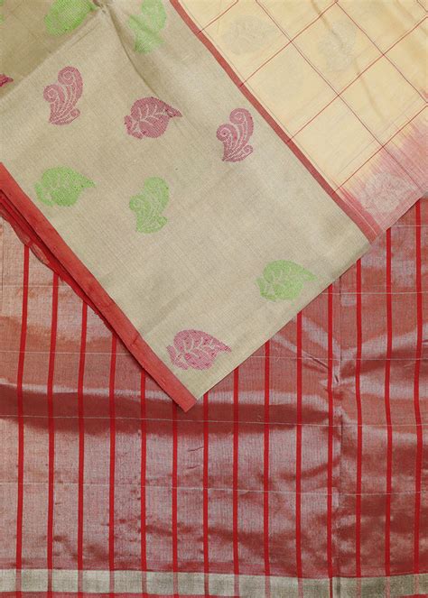 Peach color handloom venkatagiri sico saree – TGSCO Handlooms
