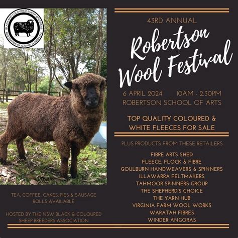 43rd Annual Robertson Wool Festival, Robertson School of Arts, 55 ...