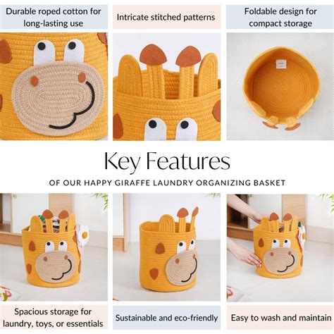 Happy Giraffe Organiser Basket For Kids Room Online - Premium Basket ...