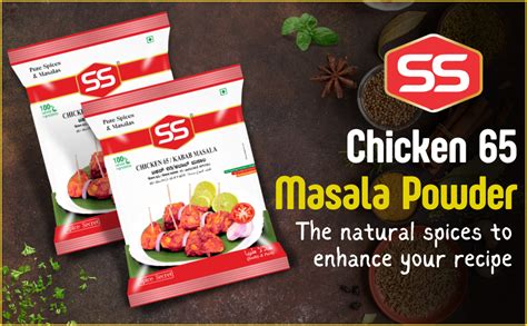 Chicken 65 Masala Powder/Ready Mix Chicken Kabab Powder, 50g : Amazon ...