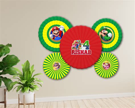 Super Mario Theme Paper Fan | Customized party supplies Online – Party ...