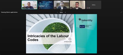 Baker Tilly India (ASA) | Webinar on Intricacies of the Labour Codes