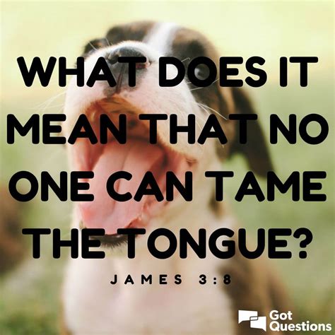 What does it mean that no one can tame the tongue (James 3:8 ...