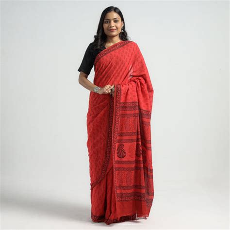 Bagh Print Sarees - Natural Dyed Bagh Printed Saree Online shopping ...