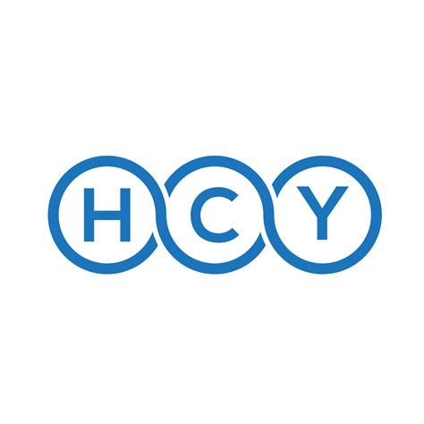 diseño de logotipo de letra hcy sobre fondo blanco. concepto de ...