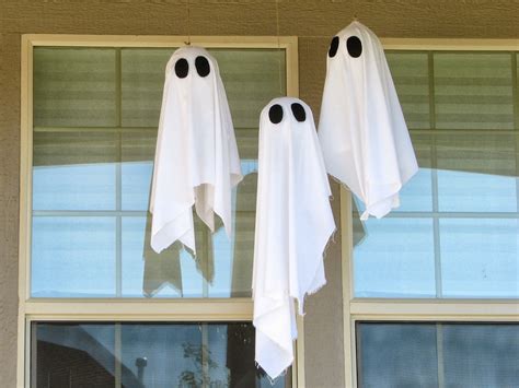"Spooky" Hanging Ghosts - Revisited | Hanging ghost decoration, Hanging ...