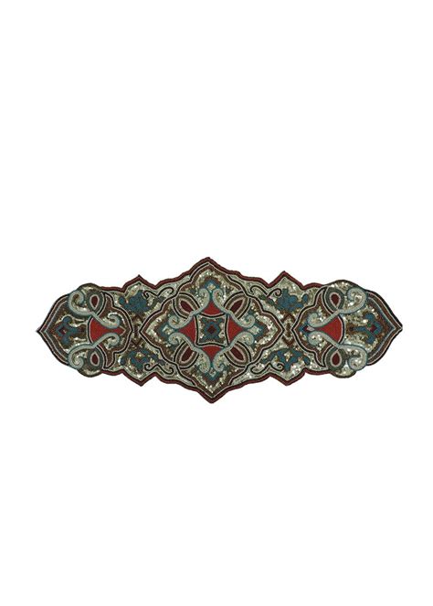 Get Multi Colour Geometric Floral Embroidered Table Runner at ₹ 1099 ...