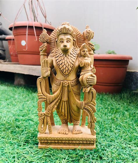 Wooden Narasimha – Malji Arts India : CRAFTS OF INDIA