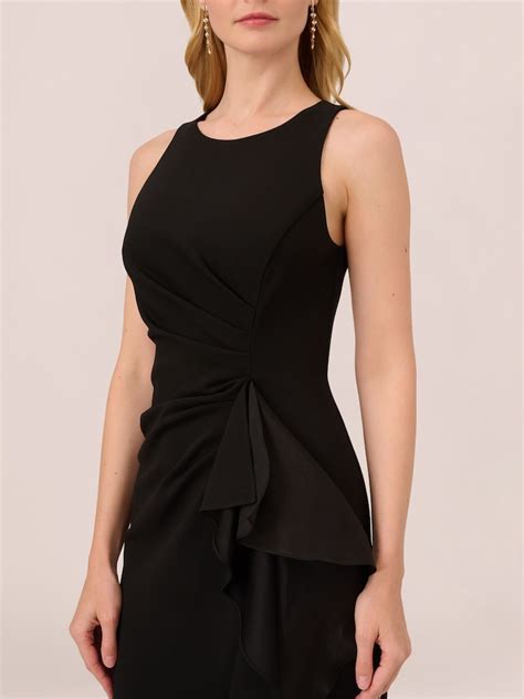 Buy Adrianna Papell Black Ruffle Crepe Halter Dress from Next India