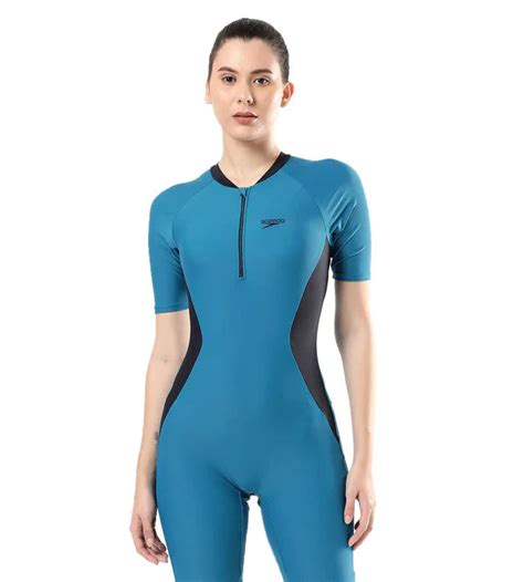 Speedo Women's Endurance Essential Panel Kneesuit Swimwear - Asiansports.in