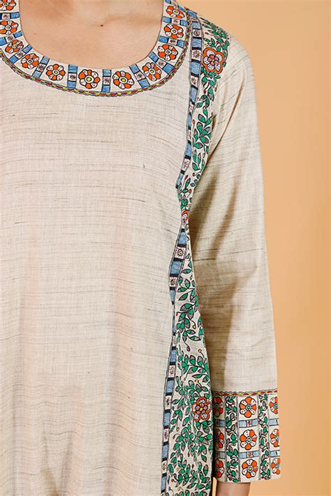 'Mithila Baag' Handpainted Madhubani cotton Kurta – MADHUBANI PAINTS BY ...