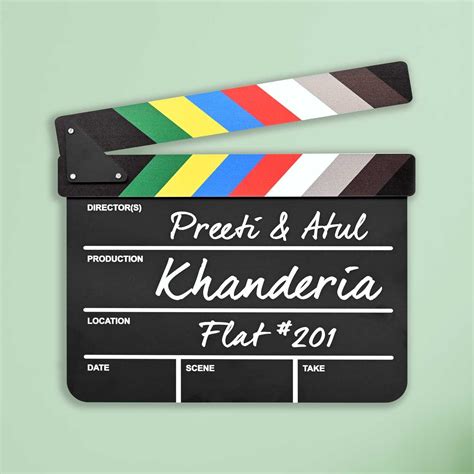 Clapperboard Name Plate for Movie Buffs | Acrylic | 14.4x14 inch ...