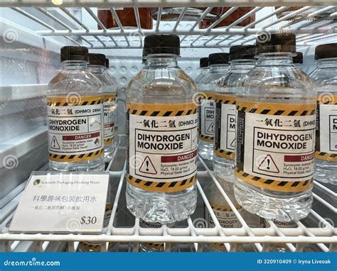 Plastic Bottles with Dihydrogen Monoxide or Simple Water in a ...