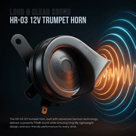 Trumpet Horn 12 Volts-Electromagnetic Horn – Moco Car Accessories