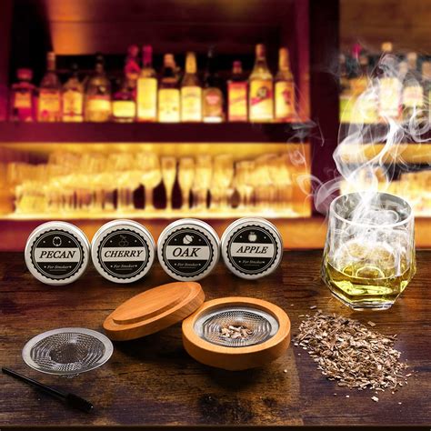 Buy Cocktail Smoker Kit - Bourbon Drink Smoker & 4 Flavors Wood Chips ...