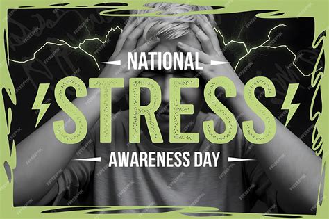 National Stress Awareness Day Illustration for Mental Health Campaigns ...
