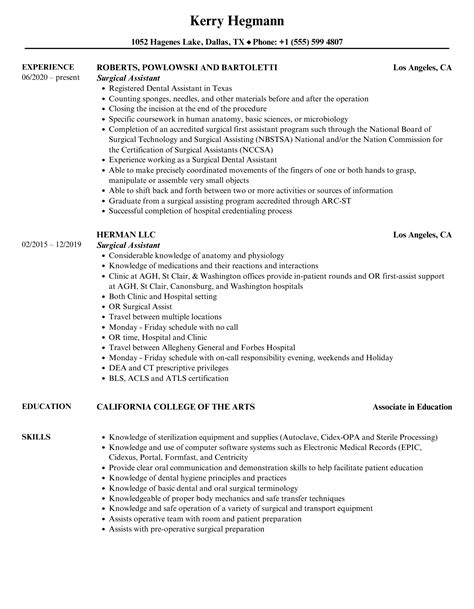 Surgical Medical Assistant Job Description at Jean Carothers blog